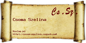 Csoma Szelina névjegykártya